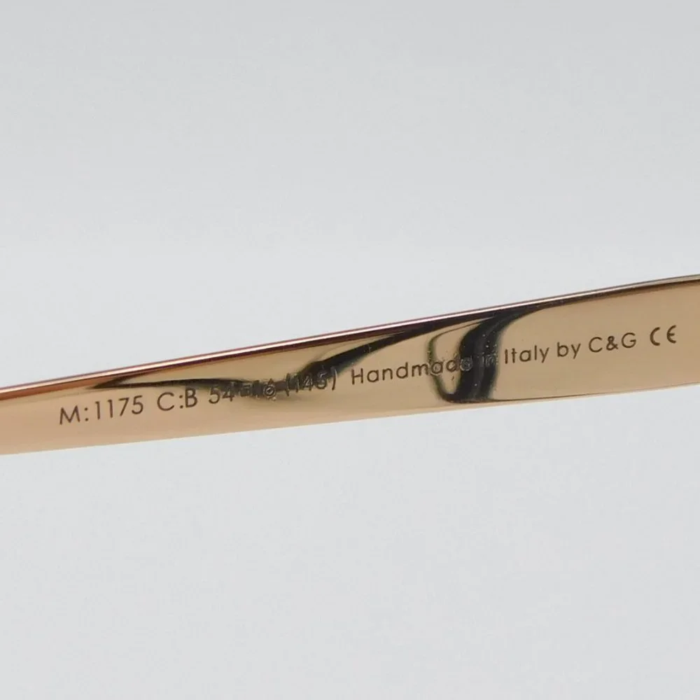 NEW CUTLER AND GROSS OF LONDON CGOP1175 BLACK GOLD SQUARE UNISEX EYEGLAS… - Picture 9 of 11